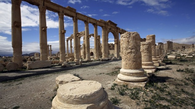 A file picture taken on March 14, 2014 shows a partial view of the ancient oasis city of Palmyra. (AFP/JOSEPH EID)