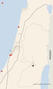 map israel water