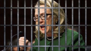 Hillary behind bars