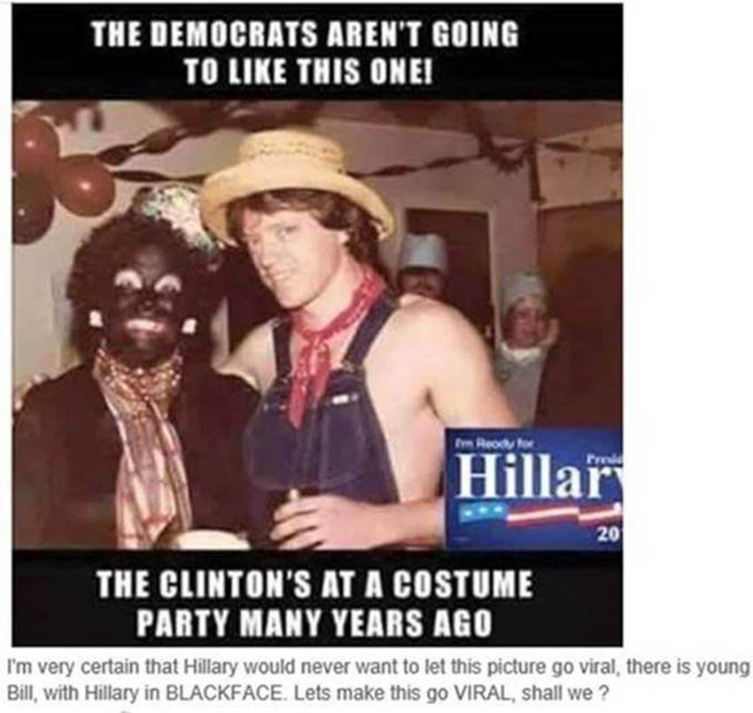 Hillary blackface